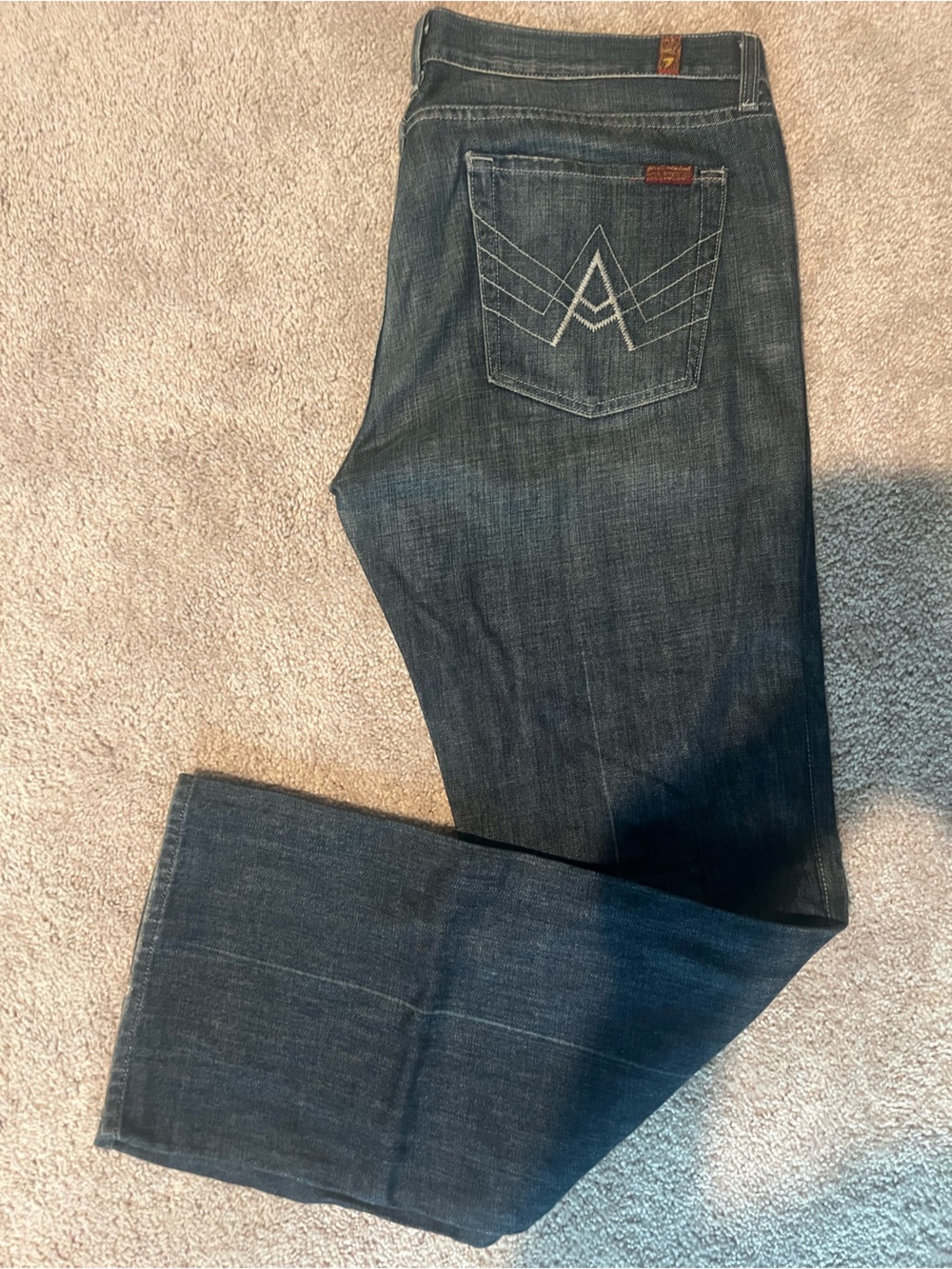 7 For All Mankind Men’s Dark Indigo Bootcut Jeans